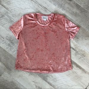 Blush Crushed Velvet Top
